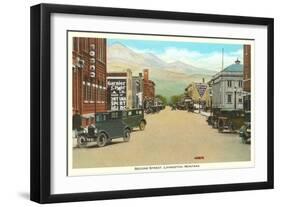 Second Street, Livingston, Montana-null-Framed Art Print