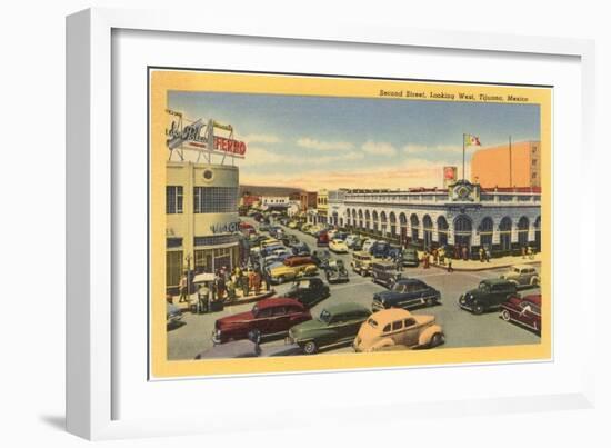 Second Street, Tijuana, Mexico-null-Framed Art Print