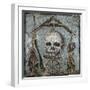 Second Style Opus Vermiculatum Mosaic on Memento Mori with Skull and Plumb-Rule, from Pompei-null-Framed Giclee Print