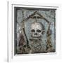 Second Style Opus Vermiculatum Mosaic on Memento Mori with Skull and Plumb-Rule, from Pompei-null-Framed Giclee Print