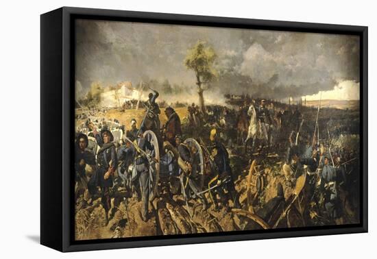 Second War of Independence: Battle of San Martino, 24 June 1859-Michele Cammarano-Framed Stretched Canvas