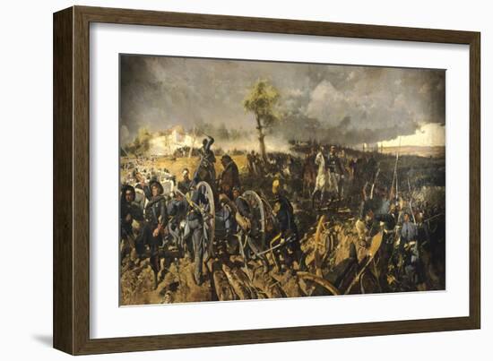 Second War of Independence: Battle of San Martino, 24 June 1859-Michele Cammarano-Framed Giclee Print