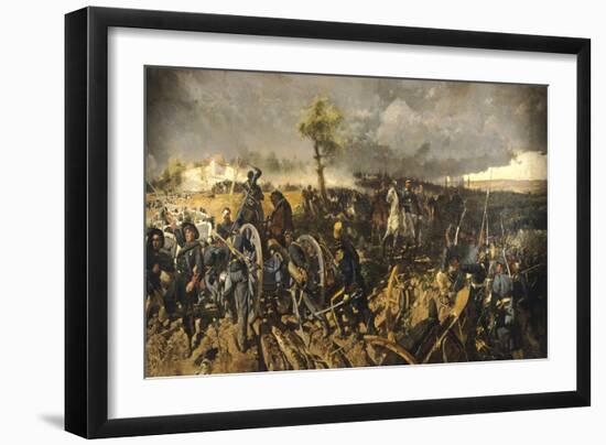 Second War of Independence: Battle of San Martino, 24 June 1859-Michele Cammarano-Framed Giclee Print