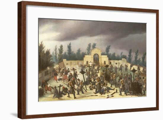 Second War of Independence, Episode of the Battle of Solferino, 24 June 1859-null-Framed Giclee Print
