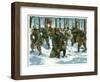 Second World War: American Infantry Offensive at the Battle of the Ardennes in Bastogne, December 1-Giuseppe Rava-Framed Giclee Print