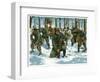 Second World War: American Infantry Offensive at the Battle of the Ardennes in Bastogne, December 1-Giuseppe Rava-Framed Giclee Print