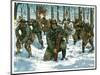 Second World War: American Infantry Offensive at the Battle of the Ardennes in Bastogne, December 1-Giuseppe Rava-Mounted Giclee Print