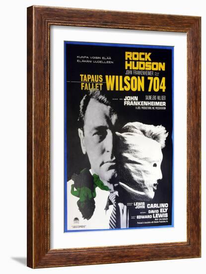 Seconds, (aka Wilson 704), Finnish Poster, Rock Hudson, 1966-null-Framed Art Print