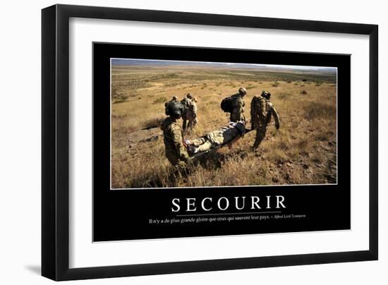 Secourir: Citation Et Affiche D'Inspiration Et Motivation-null-Framed Photographic Print