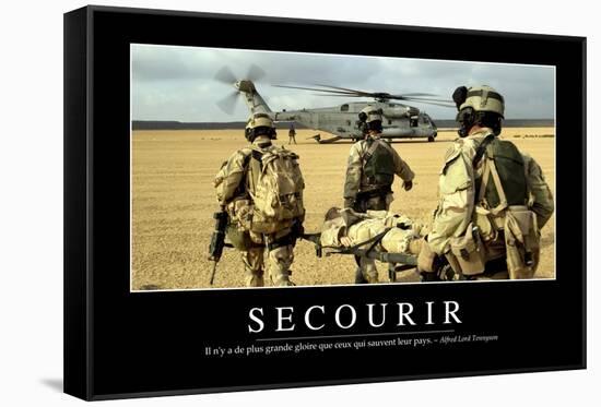 Secourir: Citation Et Affiche D'Inspiration Et Motivation-null-Framed Stretched Canvas