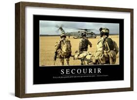 Secourir: Citation Et Affiche D'Inspiration Et Motivation-null-Framed Photographic Print
