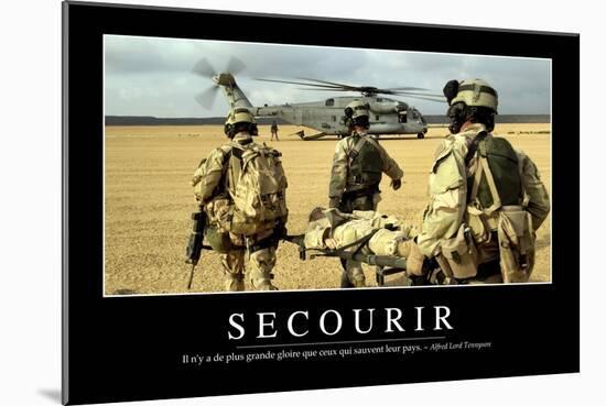 Secourir: Citation Et Affiche D'Inspiration Et Motivation-null-Mounted Photographic Print