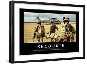 Secourir: Citation Et Affiche D'Inspiration Et Motivation-null-Framed Photographic Print