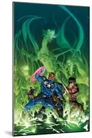 Secret Avengers No.10 Cover: Steve Rogers, Shang-Chi, Ant-Man, and Beast Surrounded by Dragons-Mike Deodato-Mounted Poster