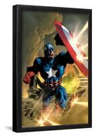 Secret Avengers No.12 Cover: Captain America Fighting with his Shield-Mike Deodato-Framed Poster