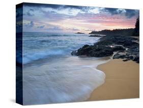 Secret Beach, Kauai, Hawaii, USA-Dennis Flaherty-Stretched Canvas