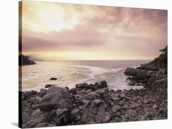 Secret Beach, Puerta Vallarta, Mexico-Walter Bibikow-Stretched Canvas