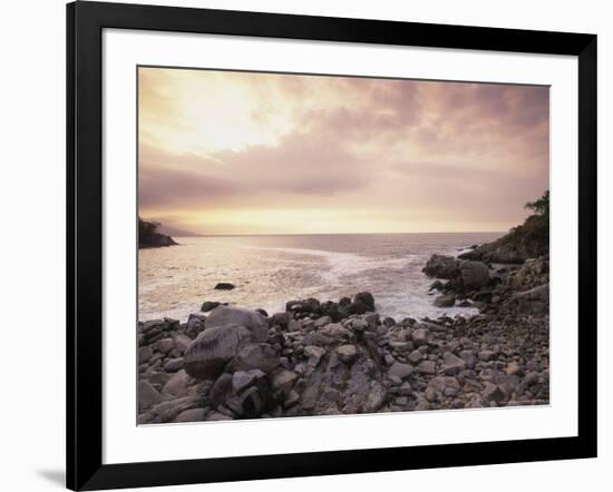 Secret Beach, Puerta Vallarta, Mexico-Walter Bibikow-Framed Photographic Print