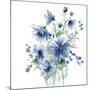 Secret Garden Bouquet I Blue-Katrina Pete-Mounted Art Print