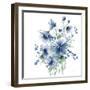 Secret Garden Bouquet I Blue-Katrina Pete-Framed Art Print