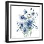 Secret Garden Bouquet I Blue-Katrina Pete-Framed Art Print