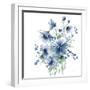 Secret Garden Bouquet I Blue-Katrina Pete-Framed Art Print