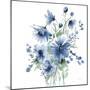 Secret Garden Bouquet I Blue-Katrina Pete-Mounted Art Print