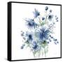 Secret Garden Bouquet I Blue-Katrina Pete-Framed Stretched Canvas