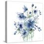 Secret Garden Bouquet I Blue-Katrina Pete-Stretched Canvas