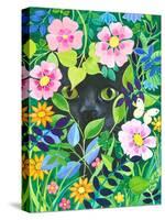 Secret Garden Hidden Cat Art-Isabelle Brent-Stretched Canvas