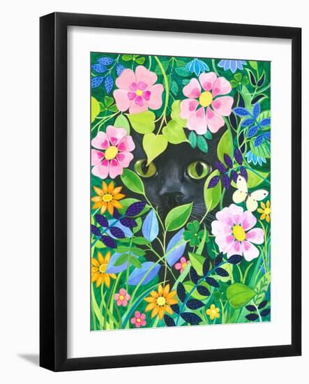 Secret Garden Hidden Cat Art-Isabelle Brent-Framed Photographic Print