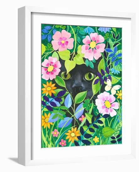 Secret Garden Hidden Cat Art-Isabelle Brent-Framed Photographic Print