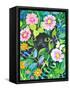 Secret Garden Hidden Cat Art-Isabelle Brent-Framed Stretched Canvas