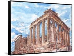 Secret Greece I-Melissa Wang-Framed Stretched Canvas