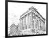 Secret Greece in B&W I-Melissa Wang-Framed Art Print