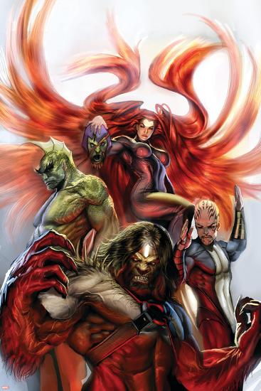 Secret Invasion: Inhumans No.3 Cover: Medusa, Gorgon, Karnak and Triton-Stjepan Sejic-Lamina Framed Poster