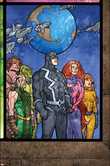 Secret Invasion: Inhumans No.4 Group: Black Bolt, Medusa, Karnak, Gorgon, Crystal and Triton-Tom Raney-Lamina Framed Poster