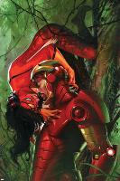 Secret Invasion No.3 Cover: Iron Man and Spider Woman-null-Lamina Framed Poster