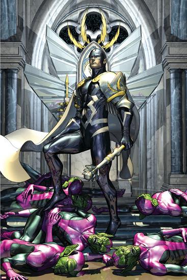 Secret Invasion: War Of Kings No.1 Cover: Black Bolt-Brandon Peterson-Lamina Framed Poster