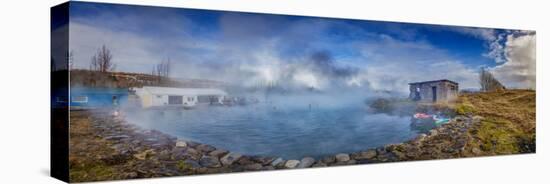 Secret Lagoon- Natural Hot Springs, Fludir, Iceland-null-Stretched Canvas