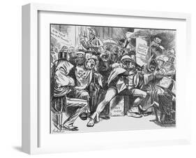 Secret Meeting of the Conservative Party, 1888-Harry Furniss-Framed Giclee Print