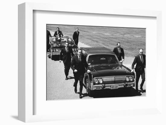 Secret Service Agents in Training Running with Motorcade, Washington DC, 1968-Stan Wayman-Framed Photographic Print