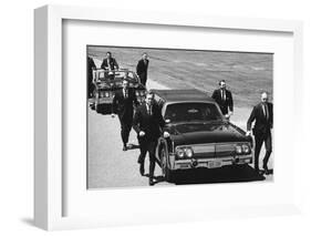 Secret Service Agents in Training Running with Motorcade, Washington DC, 1968-Stan Wayman-Framed Photographic Print