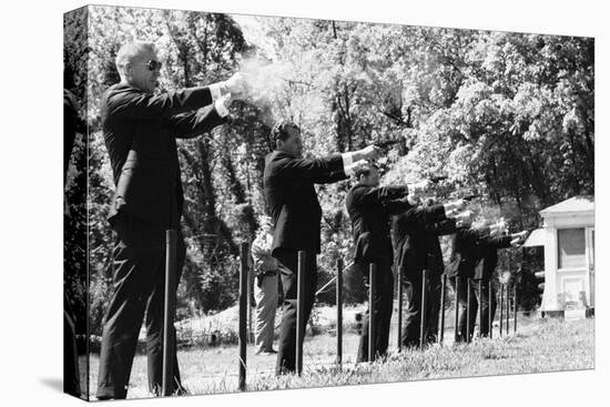 Secret Service Agents in Training Shooting Targets, Washington DC, 1968-Stan Wayman-Stretched Canvas