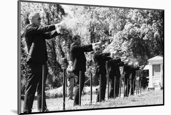 Secret Service Agents in Training Shooting Targets, Washington DC, 1968-Stan Wayman-Mounted Photographic Print