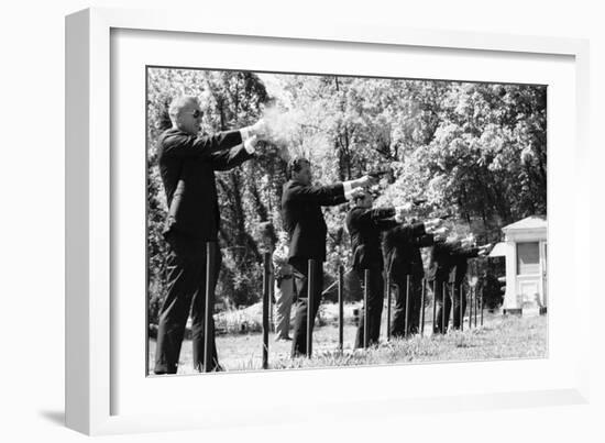 Secret Service Agents in Training Shooting Targets, Washington DC, 1968-Stan Wayman-Framed Photographic Print