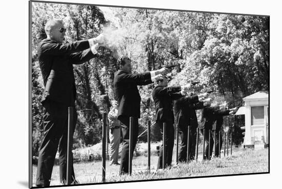 Secret Service Agents in Training Shooting Targets, Washington DC, 1968-Stan Wayman-Mounted Photographic Print