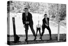 Secret Service Agents Shooting While Instructor Watches, National Arboretum, Washington DC, 1968-Stan Wayman-Stretched Canvas