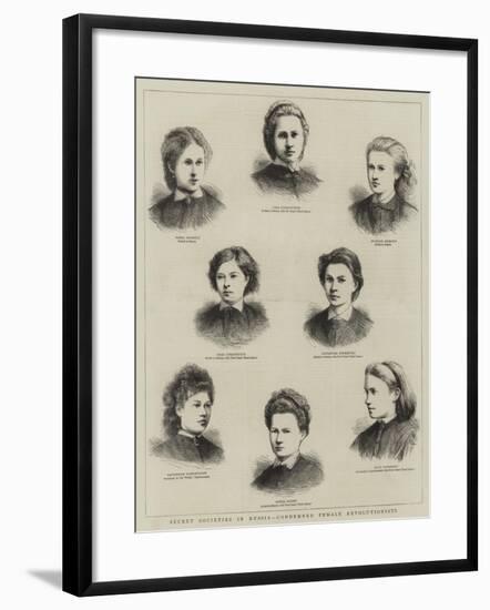 Secret Societies in Russia, Condemned Female Revolutionists-null-Framed Giclee Print