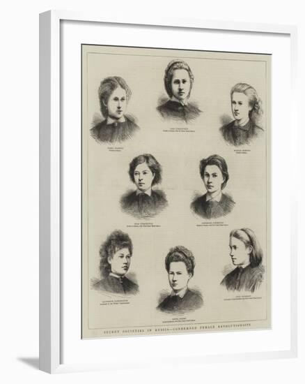 Secret Societies in Russia, Condemned Female Revolutionists-null-Framed Giclee Print